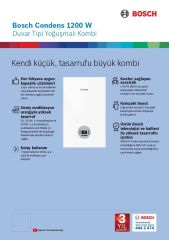 BOSCH CONDENS 1200 20/22 KW YOĞUŞMALI KOMBİ