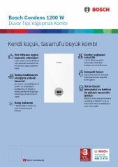 BOSCH CONDENS 1200 24 KW YOĞUŞMALI KOMBİ