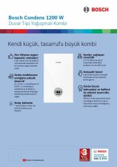 BOSCH CONDENS 1200 24 KW YOĞUŞMALI KOMBİ